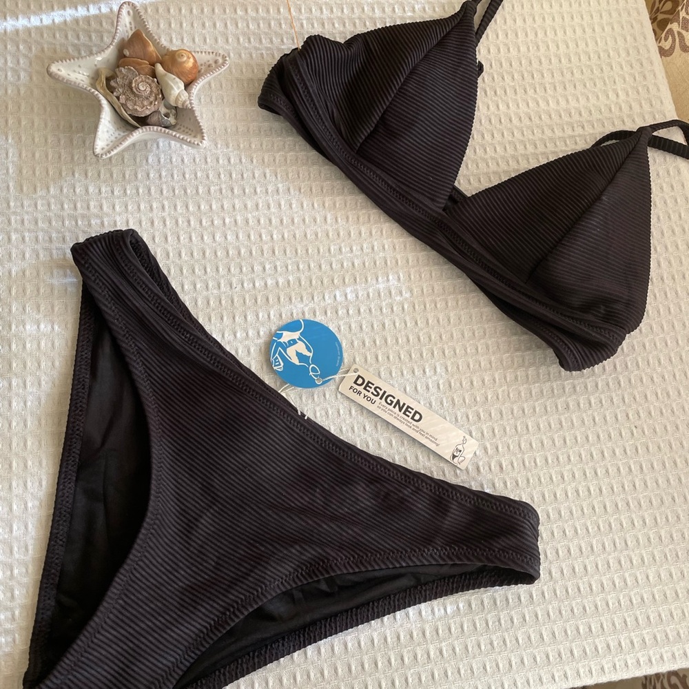 NWT Cupshe Black 2 Piece Bikini